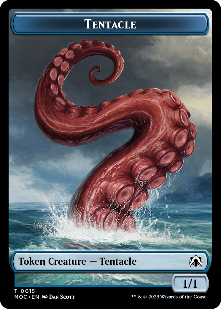 Tentacle // Human (26) Double-Sided Token [Tokens] March of the Machine Commander Tokens MTG Single Magic: The Gathering