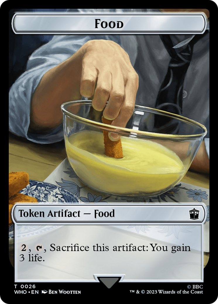 Horse // Food (0026) Double-Sided Token [Tokens] Doctor Who Tokens MTG Single Magic: The Gathering