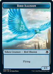 Bird Illusion // Demon Double-Sided Token [Tokens] Game Night: Free-for-All Tokens MTG Single Magic: The Gathering