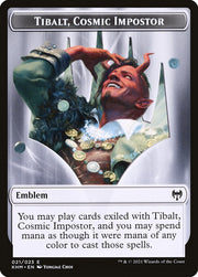 Elf Warrior // Tibalt, Cosmic Impostor Emblem Double-Sided Token [Tokens] Kaldheim Tokens MTG Single Magic: The Gathering