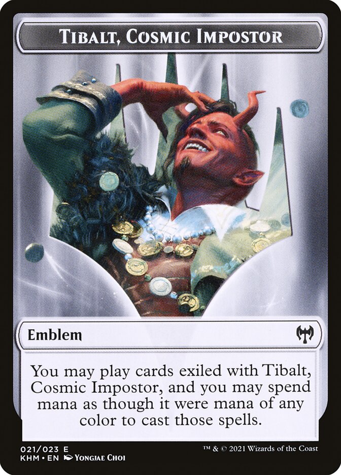 Dwarf Berserker // Tibalt, Cosmic Impostor Emblem Double-Sided Token [Tokens] Kaldheim Tokens MTG Single Magic: The Gathering