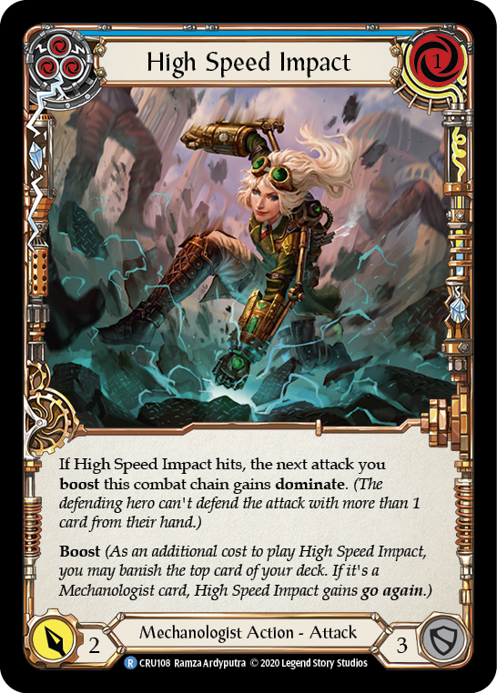 High Speed Impact (Blue) [CRU108] 1st Edition Normal Flesh And Blood Single Flesh And Blood   