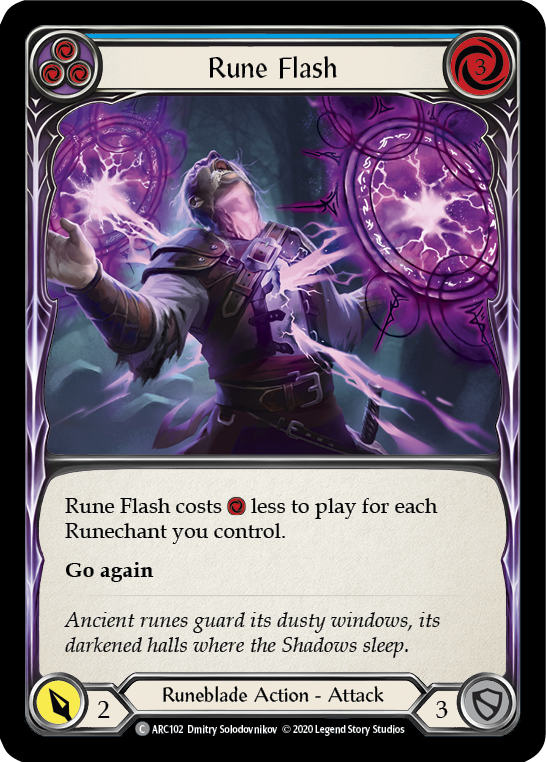 Rune Flash (Blue) [ARC102] Unlimited Edition Normal Flesh And Blood Single Flesh And Blood   