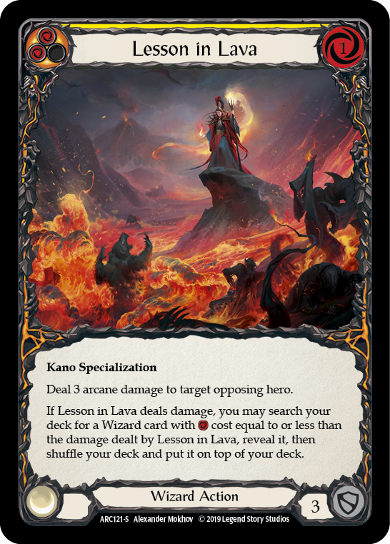 Lesson in Lava [ARC121-S] 1st Edition Rainbow Foil Flesh And Blood Single Flesh And Blood   