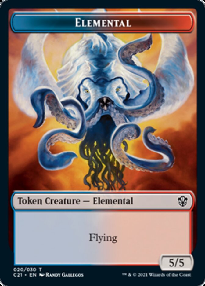 Elemental (020) // Copy Double-Sided Token [Tokens] Commander 2021 Tokens MTG Single Magic: The Gathering