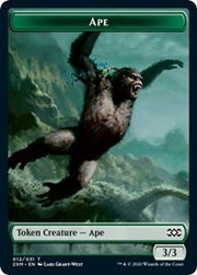 Ape // Beast Double-Sided Token [Tokens] Double Masters Tokens MTG Single Magic: The Gathering