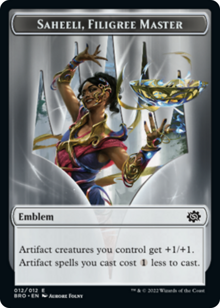 Saheeli, Filigree Master Emblem [Tokens] The Brothers' War Tokens MTG Single Magic: The Gathering