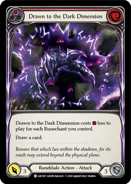 Drawn to the Dark Dimension (Red) [ARC097] Unlimited Edition Rainbow Foil Flesh And Blood Single Flesh And Blood   