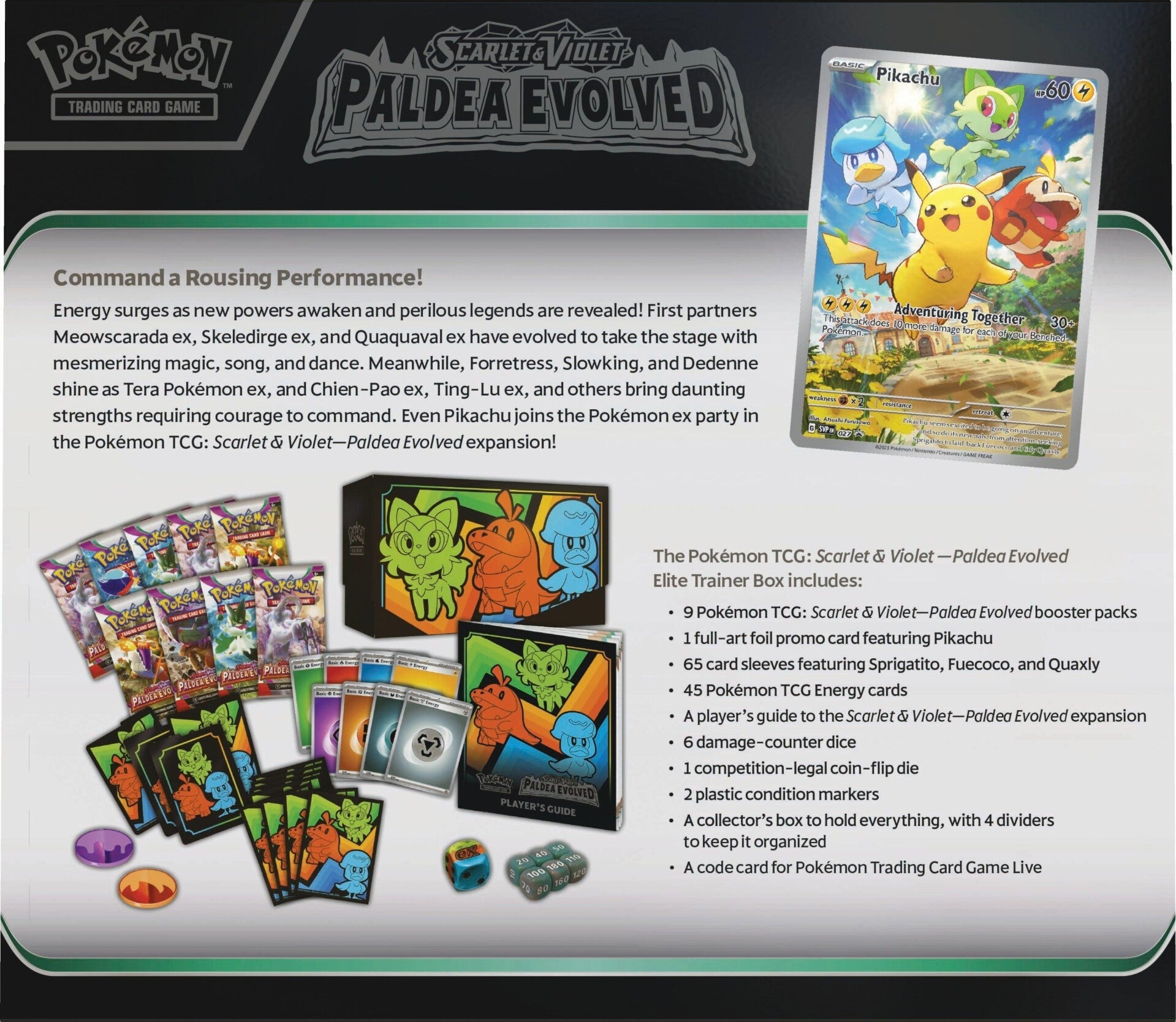 Pokémon Scarlet and Violet: Paldea Evolved Elite Trainer Box Pokemon Sealed Pokémon   