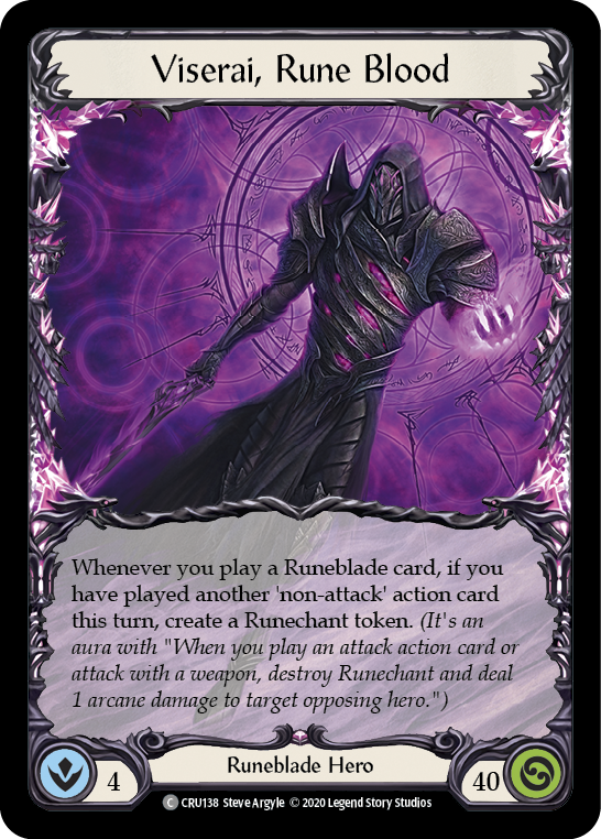 Viserai, Rune Blood [CRU138] 1st Edition Normal Flesh And Blood Single Flesh And Blood   