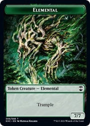 Elemental // Elf Warrior Double-Sided Token [Tokens] Kaldheim Commander Tokens MTG Single Magic: The Gathering