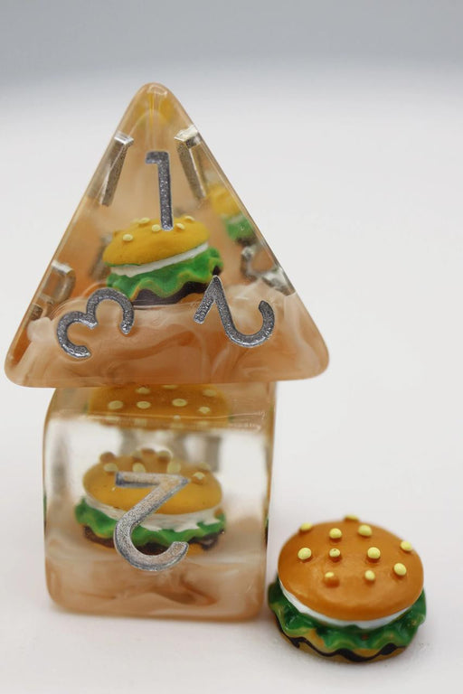 Foam Brain Games: Hamburger 7-Die Set Dice & Gaming Accessories Foam Brain Games