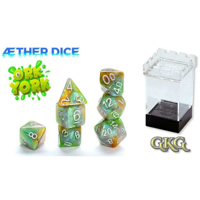 Gate Keeper Games: Ork York Aether: 7-Die set Dice & Gaming Accessories Gate Keeper Games