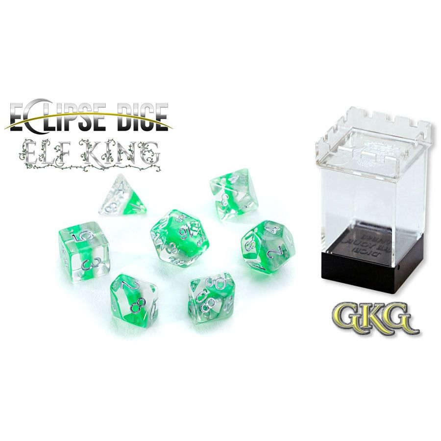 Gate Keeper Games: "Elf King" Eclipse 7-Die Dice Set Dice & Gaming Accessories Gate Keeper Games