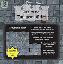 Dry Erase Dungeon Tiles - Combo Pack Of Five 10" And Sixteen Square Tiles - White Tabletop RPGs Wizards of the Coast