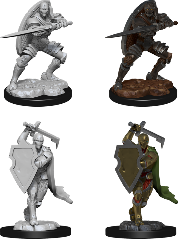 D&D Nolzur's Marvelous Miniatures: W13 Warforged Fighter Unpainted Miniatures WizKids
