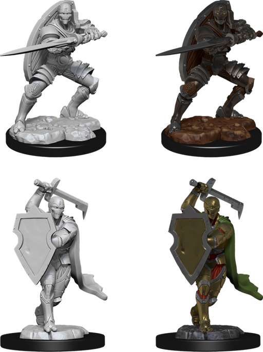 D&D Nolzur's Marvelous Miniatures: W13 Warforged Fighter Unpainted Miniatures WizKids