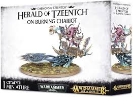 Disciples of Tzeentch: Fateskimmer, Herald of Tzeentch on Burning Chariot (WO) Age of Sigmar Games Workshop   