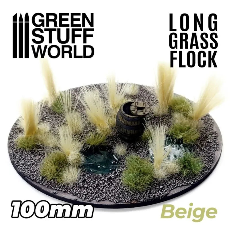 Green Stuff World: Long Grass Flock - Beige Basing Materials Green Stuff World