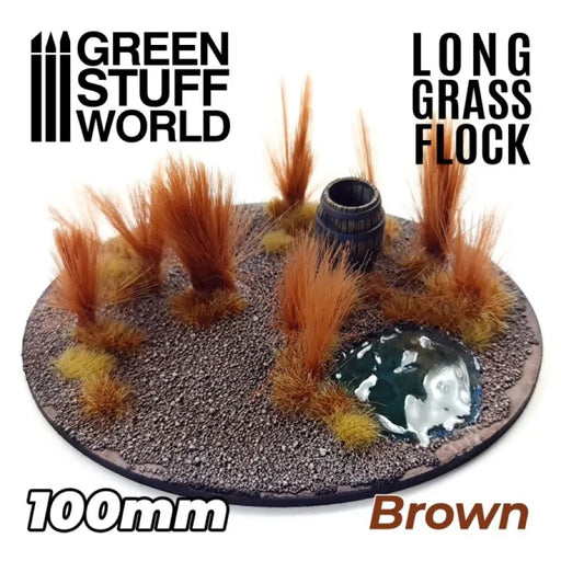 Green Stuff World: Long Grass Flock - Brown Basing Materials Green Stuff World