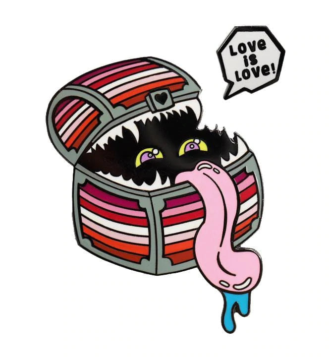 Enamel Mimic Pride Pin - Lesbian Stickers, Pins & Patches Foam Brain Games