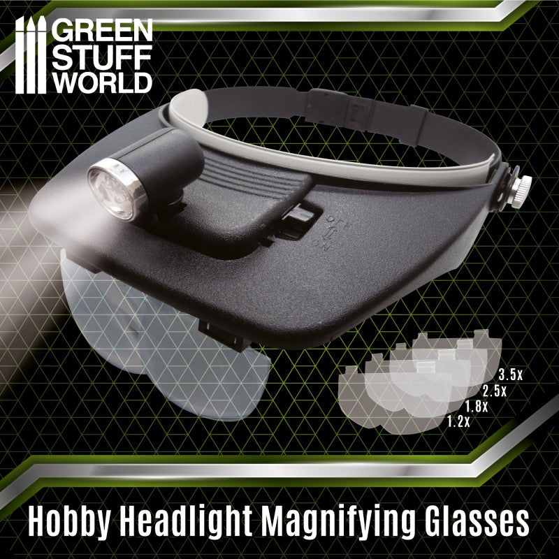 Green Stuff World: Light Head Magnifying Glasses Model Tools & Glue Green Stuff World