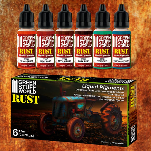 Green Stuff World: Liquid Pigments Set - Rust Model Tools & Glue Green Stuff World