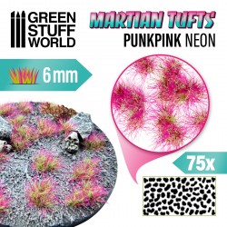 Green Stuff World: Martian Fluor Tufts - Punkpink Neon 6mm Basing Materials Green Stuff World