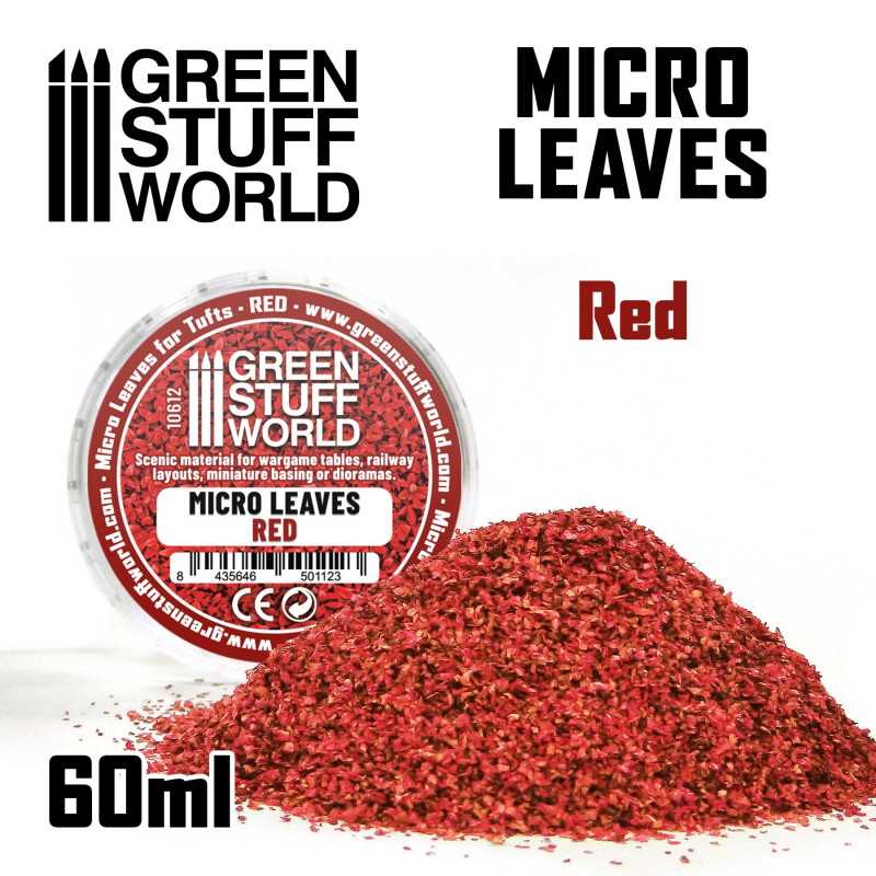 Green Stuff World: Micro Leaves - Red Mix Model Tools & Glue Green Stuff World