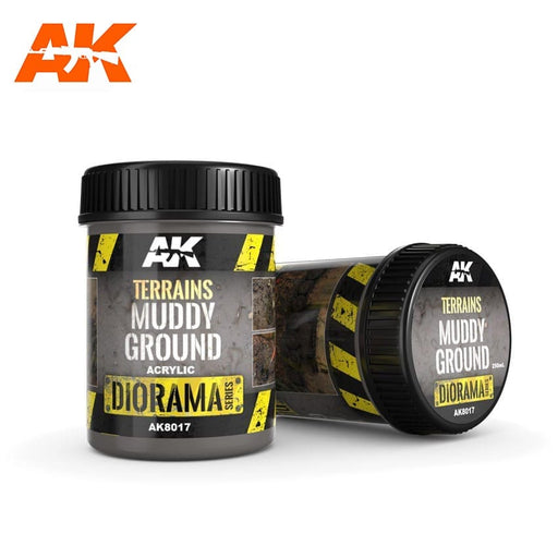 AK Interactive: Terrains Muddy Ground - 250ml Basing Materials AK INTERACTIVE