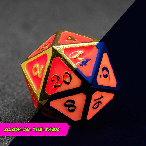 Die Hard Dice: Neon Bloom AfterDark Mythica Dire d20 Dice & Gaming Accessories Die Hard Dice