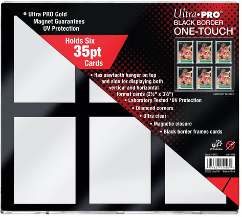 Ultra Pro: One-Touch 35pt - 6-Card Holder - Black Border Card Holders & Protectors BCW