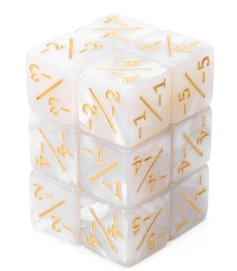 Foam Brain Games Pearl White 8Ct -1/-1 Counters Dice & Gaming Accessories Foam Brain Games