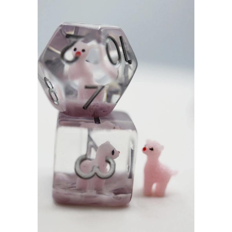 Foam Brain Games: Pink Alpaca 7-Die Set Dice & Gaming Accessories Foam Brain Games