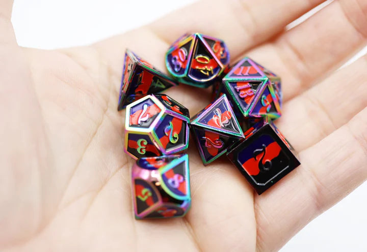 Foam Brain Games: Poly Pride Flag 7-Die Set (Metal) Dice & Gaming Accessories Foam Brain Games