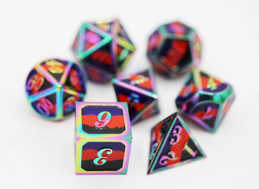 Foam Brain Games: Poly Pride Flag 7-Die Set (Metal) Dice & Gaming Accessories Foam Brain Games