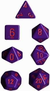 Chessex: Purple/Red Opaque 7-Die Set Dice & Gaming Accessories Chessex