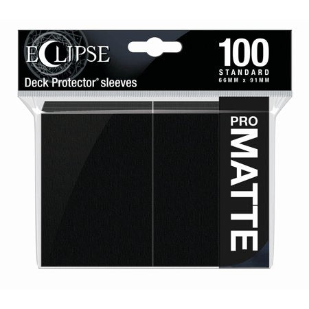 Ultra Pro - Standard Deck Protectors: Eclipse Matte Jet Black 100 Ct Card Sleeves Ultra Pro
