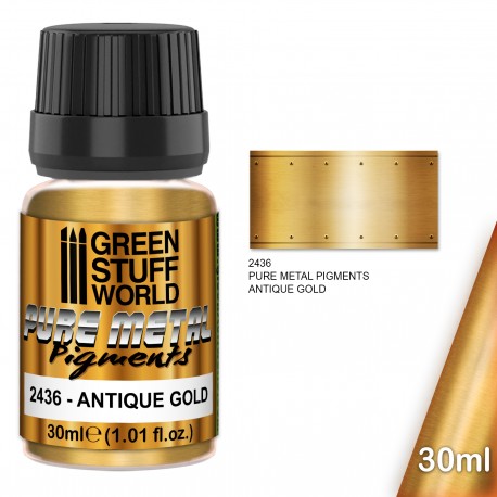 Green Stuff World: Pure Metal Pigments Antique Gold Paint, Tools and Bases Green Stuff World   