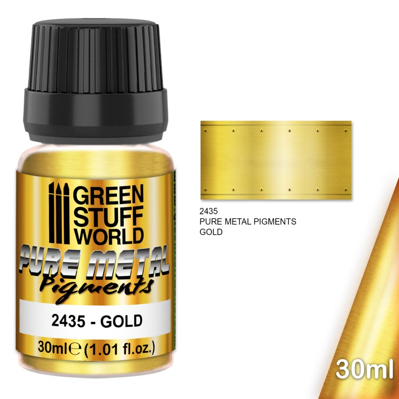 Green Stuff World: Pure Metal Pigments Gold Paint, Tools and Bases Green Stuff World   