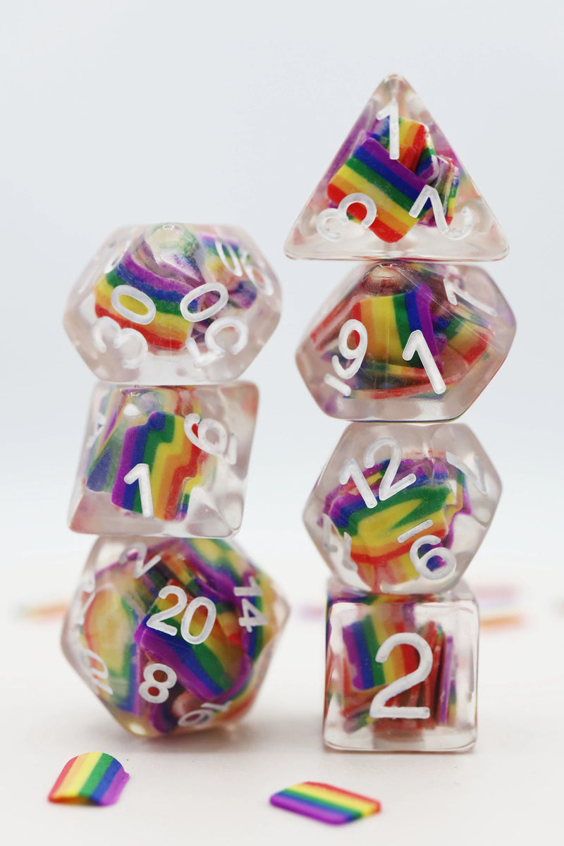 Foam Brain Games: Rainbow Flag 7-Die Set Dice & Gaming Accessories Foam Brain Games