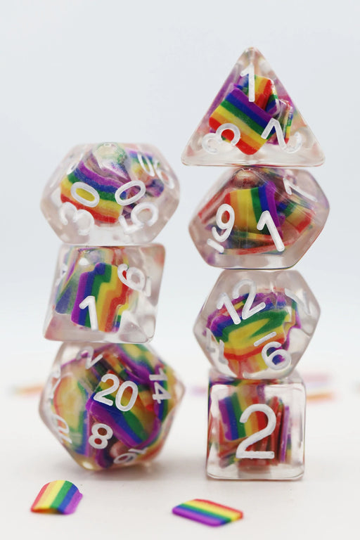 Foam Brain Games: Rainbow Flag 7-Die Set Dice & Gaming Accessories Foam Brain Games
