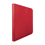 Vivid 12-Pocket Zippered PRO-Binder: Red Binders & Pages Ultra Pro