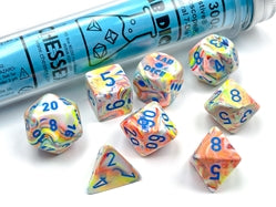 Chessex: Kaleidoscope/Blue Festive 7-Die Set Dice & Gaming Accessories Chessex