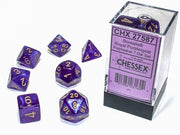 Chessex: 7-Die Set Luminary Borealis - Royal Purple/Gold Dice & Gaming Accessories Chessex