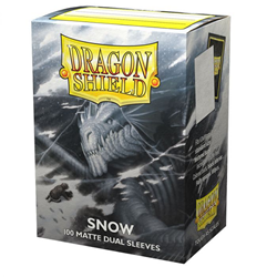 Dragon Shield Dual Matte Sleeve - Snow 100Ct  Dragon Shield Sleeves Taps Games Edmonton Alberta