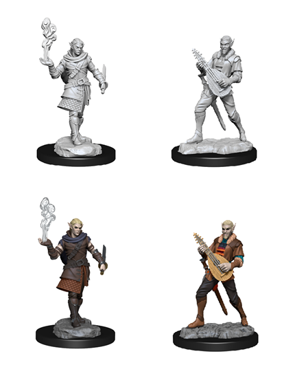 Critical Role Unpainted Miniatures: W1 Pallid Elf Rogue and Bard (Male) Unpainted Miniatures WizKids