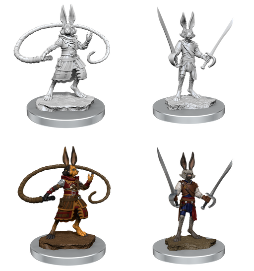 D&D Nolzur's Marvelous Miniatures: W17 Harengon Rogues Unpainted Miniatures WizKids