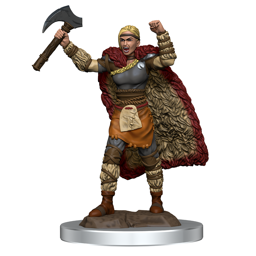 D&D Icons of the Realms: Premium Miniature - Human Barbarian (Female) RPG Miniatures WizKids