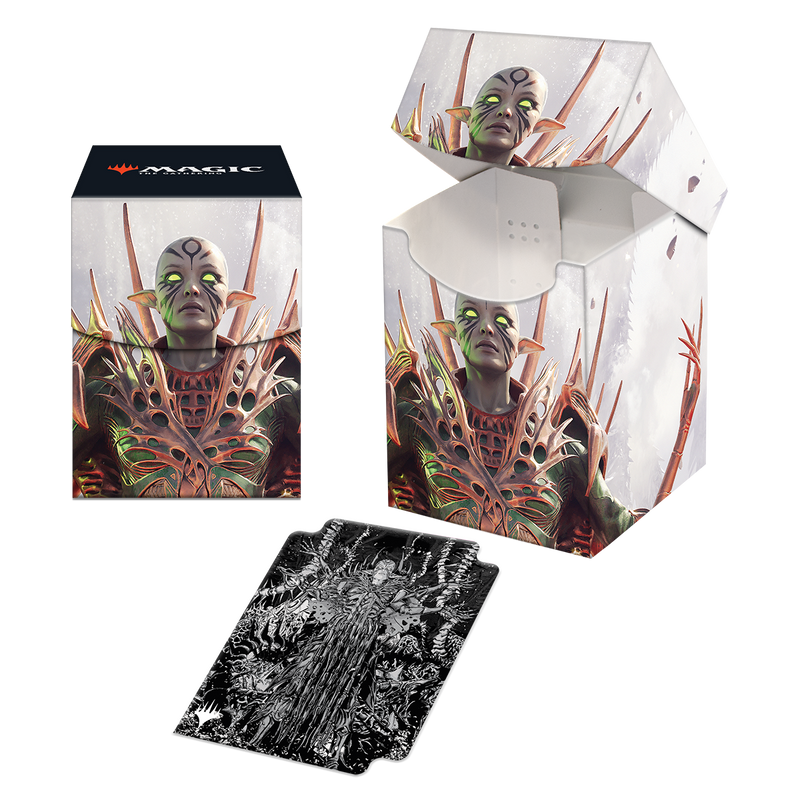Phyrexia All Will Be One: Deck Box 100+ – Nissa, Ascended Animist Deck Boxes & Storage Ultra Pro